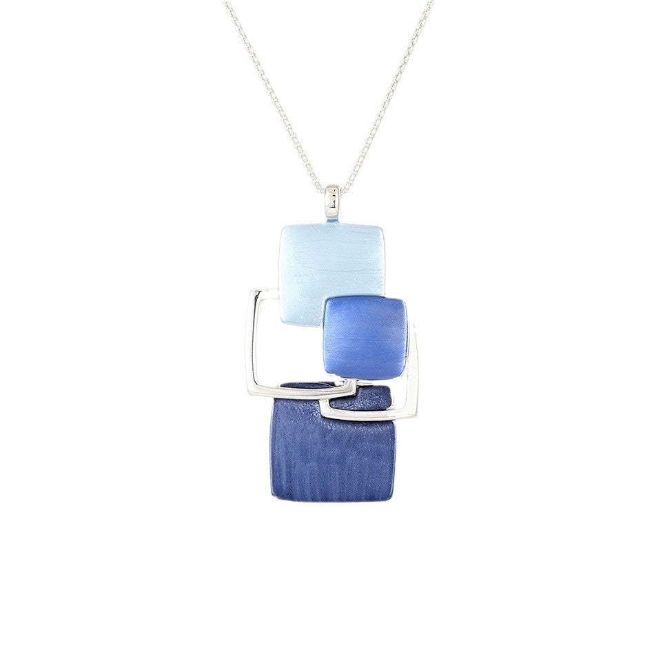 Blue Irregular Hollow-out Pendant Handmade Oil Dripping Creative