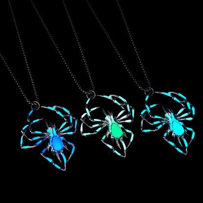 Halloween Creative Stereo Luminous Spider Necklace