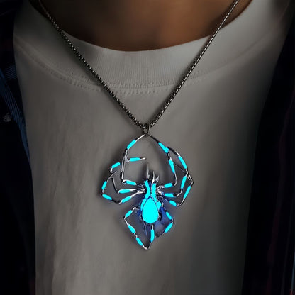 Halloween Creative Stereo Luminous Spider Necklace