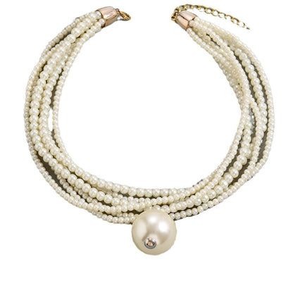 Fashion Multi-layer Necklace Large Pearl Niche